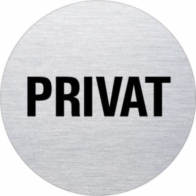 Textschild - Privat (rund) Typ 1 Textschild - Privat (rund) Typ 1