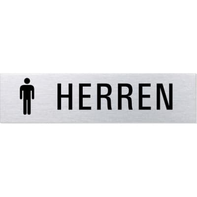 Textschild + Symbol - Herren (eckig)