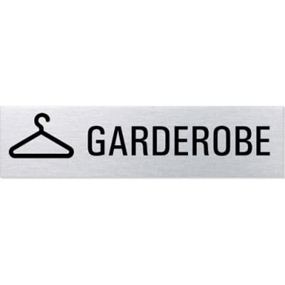 Textschild+Symbol - Garderobe Textschild+Symbol - Garderobe