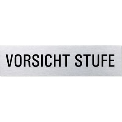 Textschild - Vorsicht Stufe (eckig) Textschild - Vorsicht Stufe (eckig)