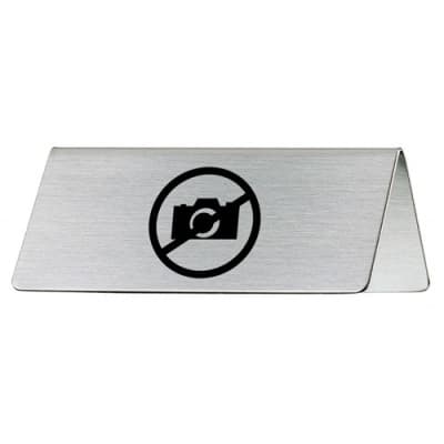 Tischschild - Fotografieren verboten Tischschild - Fotografieren verboten