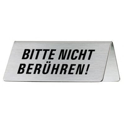 Tischschild - Bitte nicht berühren