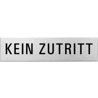 Textschild - Kein Zutritt (eckig) Textschild - Kein Zutritt (eckig)