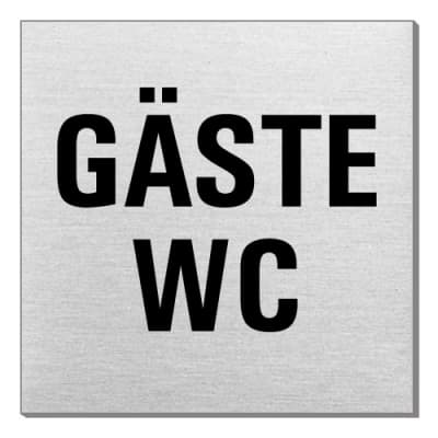 Textschild - Gäste-WC (quadratisch) Textschild - Gäste-WC (quadratisch)