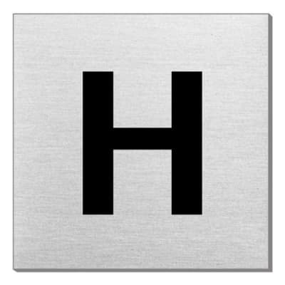 Textschild - H (quadratisch) Textschild - H (quadratisch)