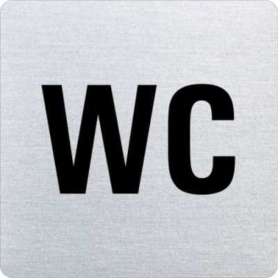 Textschild - WC (ecken abgerundet)