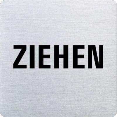 Textschild - Ziehen (ecken abgerundet) Textschild - Ziehen (ecken abgerundet)