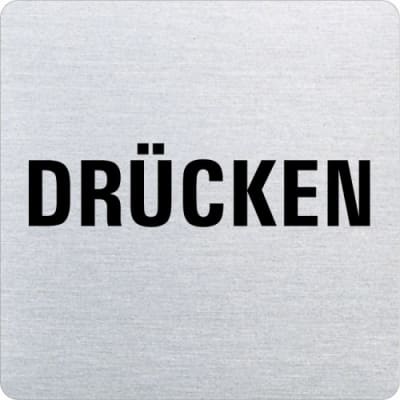 Textschild - Drücken (ecken abgerundet) Textschild - Drücken (ecken abgerundet)