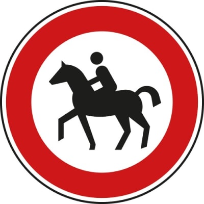 Verbot für Reiter - Verkehrsschild VZ 257-51