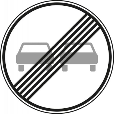 VZ 280 - Verkehrsschild Überholverbot Ende VZ 280 - Verkehrsschild Überholverbot Ende