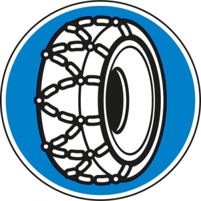 Verkehrsschild Schneeketten - VZ 268 Verkehrsschild Schneeketten - VZ 268