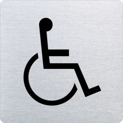 Piktogramm - Rollstuhlfahrer (ecken abgerundet)