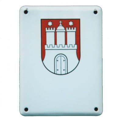 Emaille-Türschild mit Wappen Emaille-Türschild mit Wappen