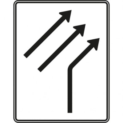 Zusammenführungstafel Verkehrszeichen 521-21 Zusammenführungstafel Verkehrszeichen 521-21