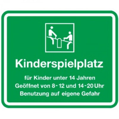 Kinderspielplatz - geöffnet von 8-12 und 14-20 Uhr Kinderspielplatz - geöffnet von 8-12 und 14-20 Uhr