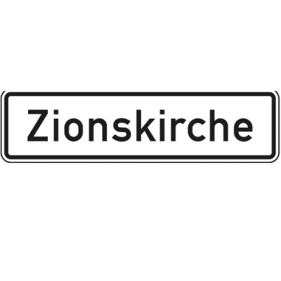 Kirchenschild - Zusatzschild Kirchenschild - Zusatzschild