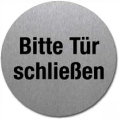 Textschild - Bitte Tür schließen (rund) Typ 2 Textschild - Bitte Tür schließen (rund) Typ 2