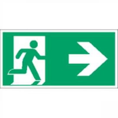 Rettungsweg / Notausgang rechts - Piktogramm für bodennahes Leitsystem Rettungsweg / Notausgang rechts - Piktogramm für bodennahes Leitsystem