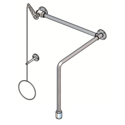 Notdusche mit Zugstange (Über-Tür-Montage Aufputz) - 2700 mm Notdusche mit Zugstange (Über-Tür-Montage Aufputz) - 2700 mm