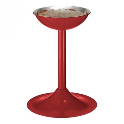 Standascher mit halbrunder Ascherschale und Sieb Standascher mit halbrunder Ascherschale und Sieb