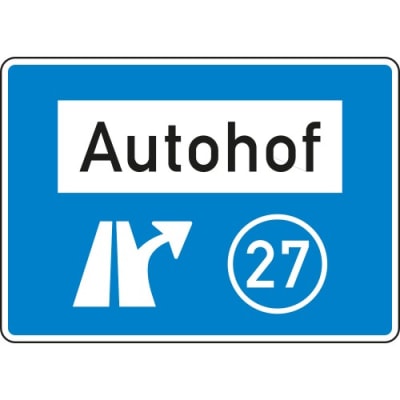 Autobahn-Hinweisschild Autohof VZ 448.1