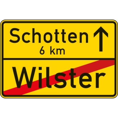 VZ 311 - Ortsausgangsschild - Ortstafel Rückseite VZ 311 - Ortsausgangsschild - Ortstafel Rückseite