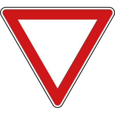 VZ 205 Vorfahrt gewähren Schild VZ 205 Vorfahrt gewähren Schild mit rotem Rand
