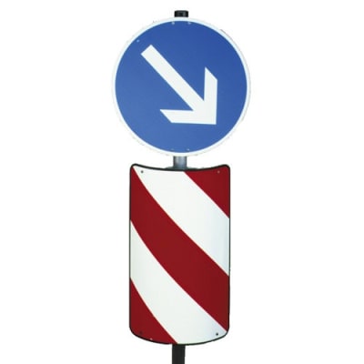 Verkehrsleitsäule Flachschild mit Kantenschutz Verkehrsleitsäule Flachschild mit Kantenschutz
