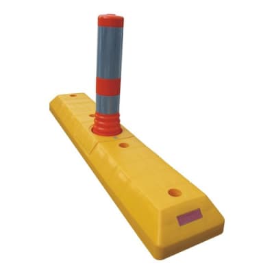 Leitschwelle mit kleinem Flexipfosten Leitschwelle mit kleinem Flexipfosten