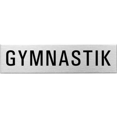 Textschild - Gymnastik (eckig) Textschild - Gymnastik (eckig)