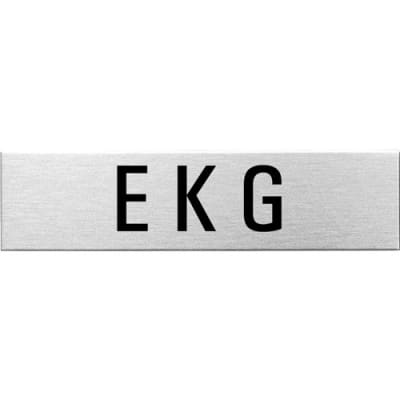 Textschild - EKG (eckig)