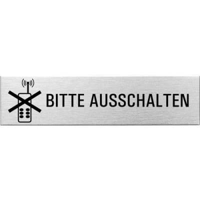 Textschild+Symbol - Bitte ausschalten Textschild+Symbol - Bitte ausschalten