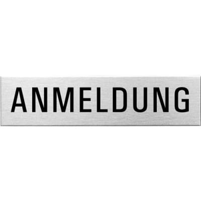 Textschild - Anmeldung (eckig) Textschild - Anmeldung (eckig)