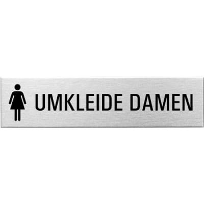Textschild+Symbol - Umkleide Damen Textschild+Symbol - Umkleide Damen