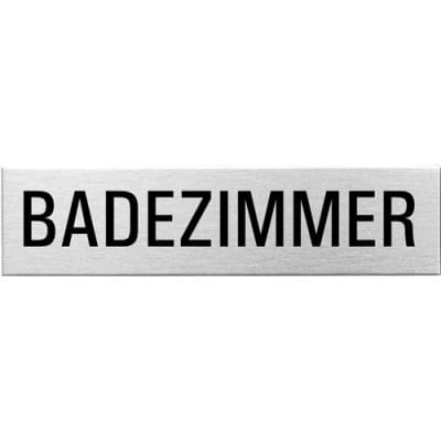 Textschild - Badezimmer (eckig) Textschild - Badezimmer (eckig)