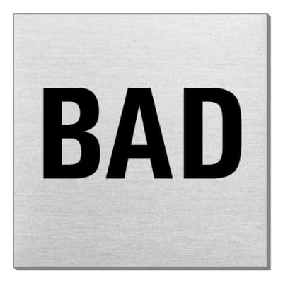 Textschild - Bad (quadratisch) Textschild - Bad (quadratisch)