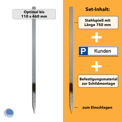 Parkplatzreservierer-Komplettset Kunden zum Einschlagen