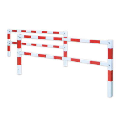 2er Set Gatterschranke PARAT FLEX rot weiss zum Einbetonieren 2er Set Gatterschranke PARAT FLEX rot weiss zum Einbetonieren