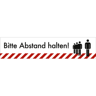 Fußbodenaufkleber Bitte Abstand halten (rutschhemmend) Fußbodenaufkleber Bitte Abstand halten (rutschhemmend)