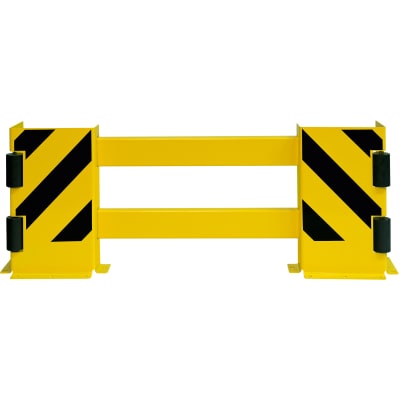 Regalschutzplanke WACHTWERK X® mit Anfahrschutzwinkeln und Leitrollen Regalschutzplanke WACHTWERK X® mit Anfahrschutzwinkeln und Leitrollen