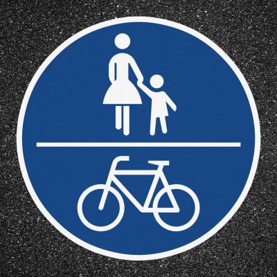 Thermoplastische Fahrbahnmarkierung PROline thermo - Gemeinsamer Fußweg- und Radweg / VZ 240 Thermoplastische Fahrbahnmarkierung PROline thermo - Gemeinsamer Fußweg- und Radweg / VZ 240