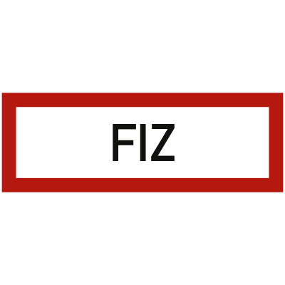 Brandschutzschild FIZ (Feuerwehr-Informationszentrale) nach DIN 4066 Brandschutzschild FIZ (Feuerwehr-Informationszentrale) nach DIN 4066