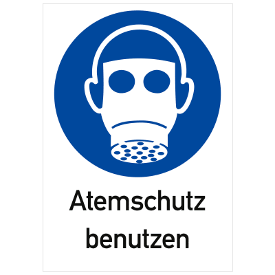Kombischild Atemschutz benutzen nach ISO 7010, M017 Kombischild Atemschutz benutzen nach ISO 7010, M017