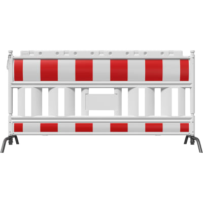 Schrankenzaun EURO 1 mit drehbaren Stahlfüßen, WACHTWERK X®