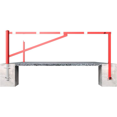 Drehschranke mit 2 Auflagepfosten Drehschranke mit 2 Auflagepfosten