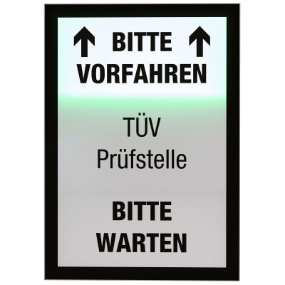 go2 Wandschild - Digitale frei-belegt-Anzeige, funkgesteuert, mit individueller Beschriftung