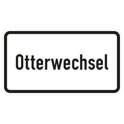 Verkehrsschild Otterwechsel Verkehrsschild Otterwechsel
