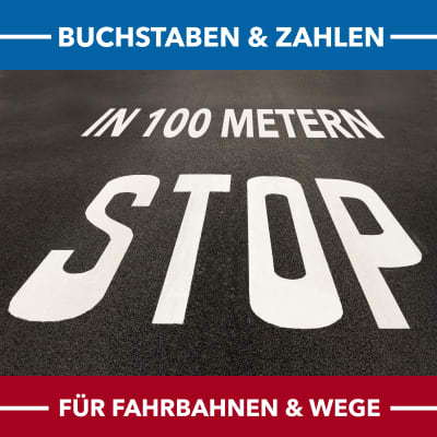 Thermoplastische Fahrbahnmarkierung PROline thermo - Buchstaben / Ziffern Thermoplastische Fahrbahnmarkierung PROline thermo - Buchstaben / Ziffern