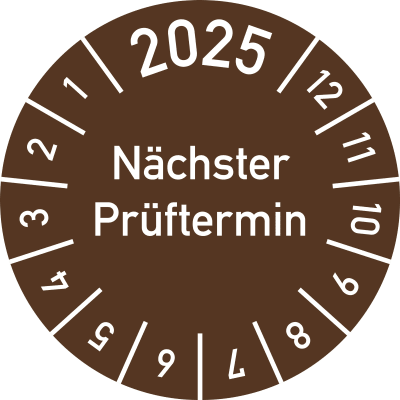 Prüfplaketten Nächster Prüftermin (Jahresplakette)