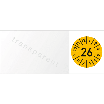 Kabelprüfplaketten - Jahr mit Monaten